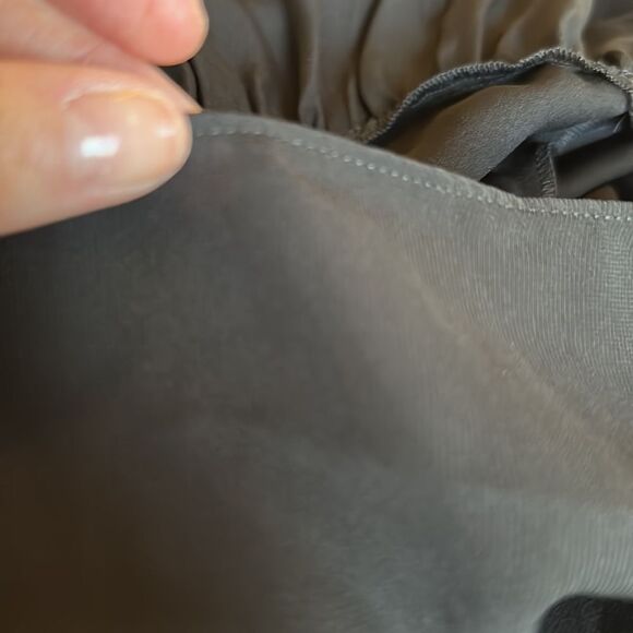 PARKER Women's Krislyn Ruffled Silk Mini A-Line Dress Black Size 10 - Picture 12 of 13